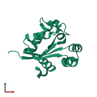 PDB entry 4wbf coloured by chain, front view.
