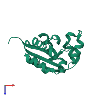 PDB entry 4wbf coloured by chain, top view.