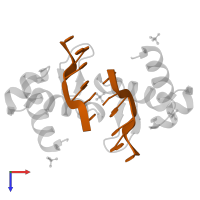 DNA (5'-D(P*CP*GP*CP*GP*CP*G)-3') in PDB entry 4wcg, assembly 1, top view.