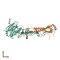 PDB entry 4we5 coloured by chain, front view.