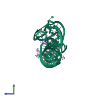 PDB entry 4wfl coloured by chain, side view.