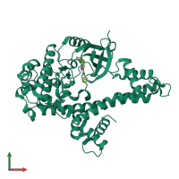 PDB entry 4wg5 coloured by chain, front view.