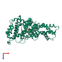 PDB entry 4wg5 coloured by chain, top view.