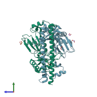 PDB entry 4wii coloured by chain, side view.