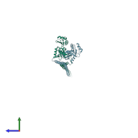 PDB entry 4wij coloured by chain, side view.