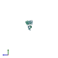 PDB entry 4wik coloured by chain, side view.