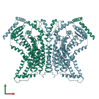 PDB entry 4wis coloured by chain, front view.