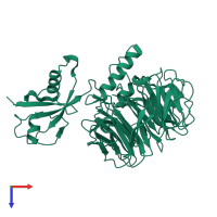 PDB entry 4wjs coloured by chain, top view.