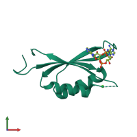 PDB 4wk1 coloured by chain and viewed from the front.