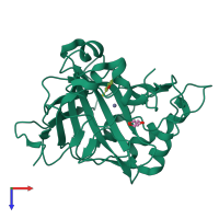 PDB entry 4wl4 coloured by chain, top view.
