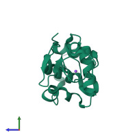 PDB entry 4wo6 coloured by chain, side view.