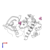 SULFATE ION in PDB entry 4wov, assembly 1, top view.