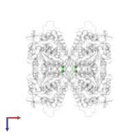 CHLORIDE ION in PDB entry 4wp7, assembly 1, top view.