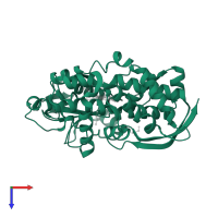 Cytochrome P450 119 in PDB entry 4wqj, assembly 1, top view.