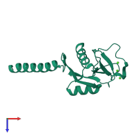 PDB entry 4wr9 coloured by chain, top view.