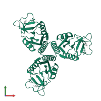 Pulmonary surfactant-associated protein A in PDB entry 4wre, assembly 1, front view.
