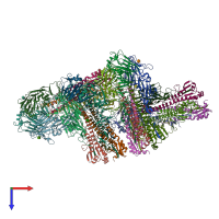 PDB entry 4wsx coloured by chain, top view.