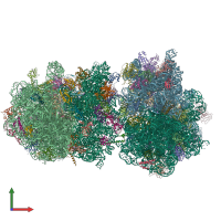 PDB entry 4wt1 coloured by chain, front view.