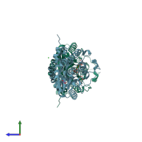 PDB 4wu2 coloured by chain and viewed from the side.