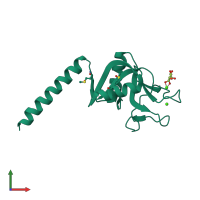 PDB entry 4wuw coloured by chain, front view.