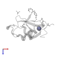 ZINC ION in PDB entry 4wvs, assembly 1, top view.