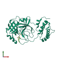 PDB entry 4wy3 coloured by chain, front view.