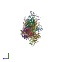 PDB entry 4wz7 coloured by chain, side view.