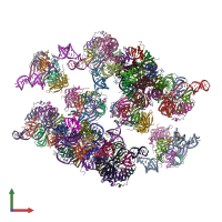 PDB entry 4wzj coloured by chain, front view.