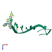 PDB entry 4x1a coloured by chain, top view.