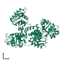 Serotransferrin in PDB entry 4x1b, assembly 1, front view.