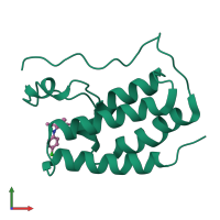 PDB entry 4x2i coloured by chain, front view.