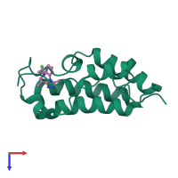PDB entry 4x2i coloured by chain, top view.