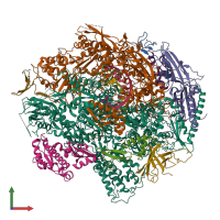 PDB entry 4x6a coloured by chain, front view.