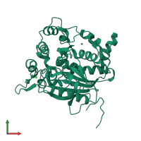 PDB entry 4x6u coloured by chain, front view.