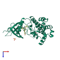 PDB entry 4x7h coloured by chain, top view.