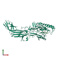 PDB entry 4x8c coloured by chain, front view.