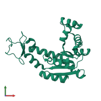 PDB entry 4x8h coloured by chain, front view.