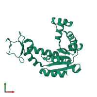 PDB entry 4x8m coloured by chain, front view.