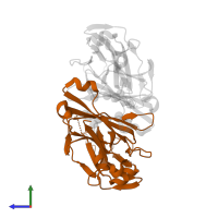 Immunoglobulin heavy constant gamma 1 in PDB entry 4x99, assembly 1, side view.