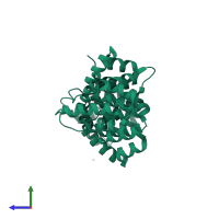 Annexin A2 in PDB entry 4x9p, assembly 1, side view.