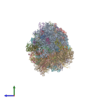 PDB entry 4xej coloured by chain, side view.