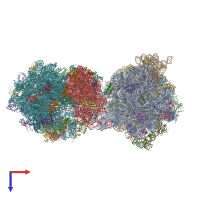 PDB entry 4xej coloured by chain, top view.