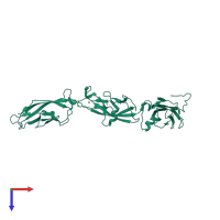 PDB entry 4xhz coloured by chain, top view.