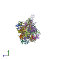 PDB entry 4xls coloured by chain, side view.