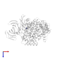 ZINC ION in PDB entry 4xn2, assembly 1, top view.