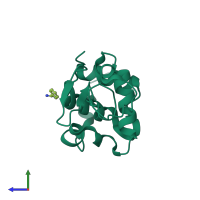 PDB entry 4xn6 coloured by chain, side view.