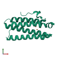 PDB entry 4xpx coloured by chain, front view.