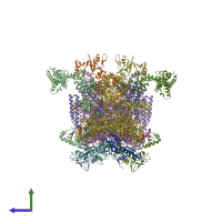 PDB entry 4xsx coloured by chain, side view.