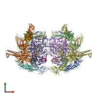 PDB entry 4xsy coloured by chain, front view.