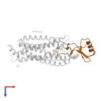 Processed fractalkine in PDB entry 4xt3, assembly 1, top view.